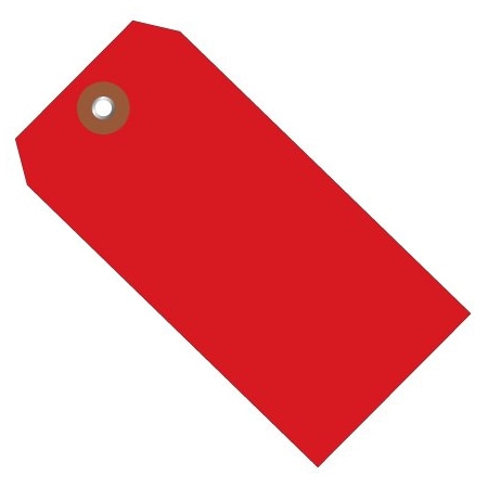 Bsc Preferred 4 3/4 x 2-3/8'' Red Plastic Shipping Tags, 100PK BUY00024604